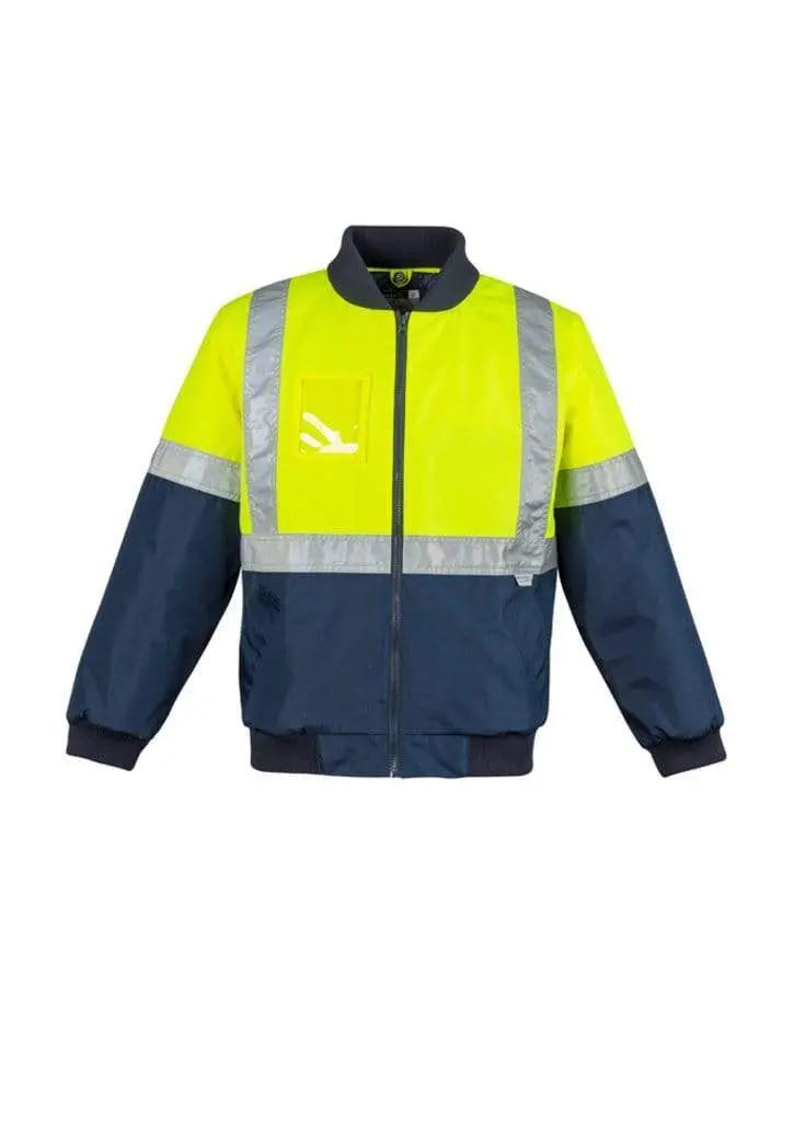SYZMIK Men’s Hi Vis Quilted Flying Jacket ZJ351 Metro Workwear.